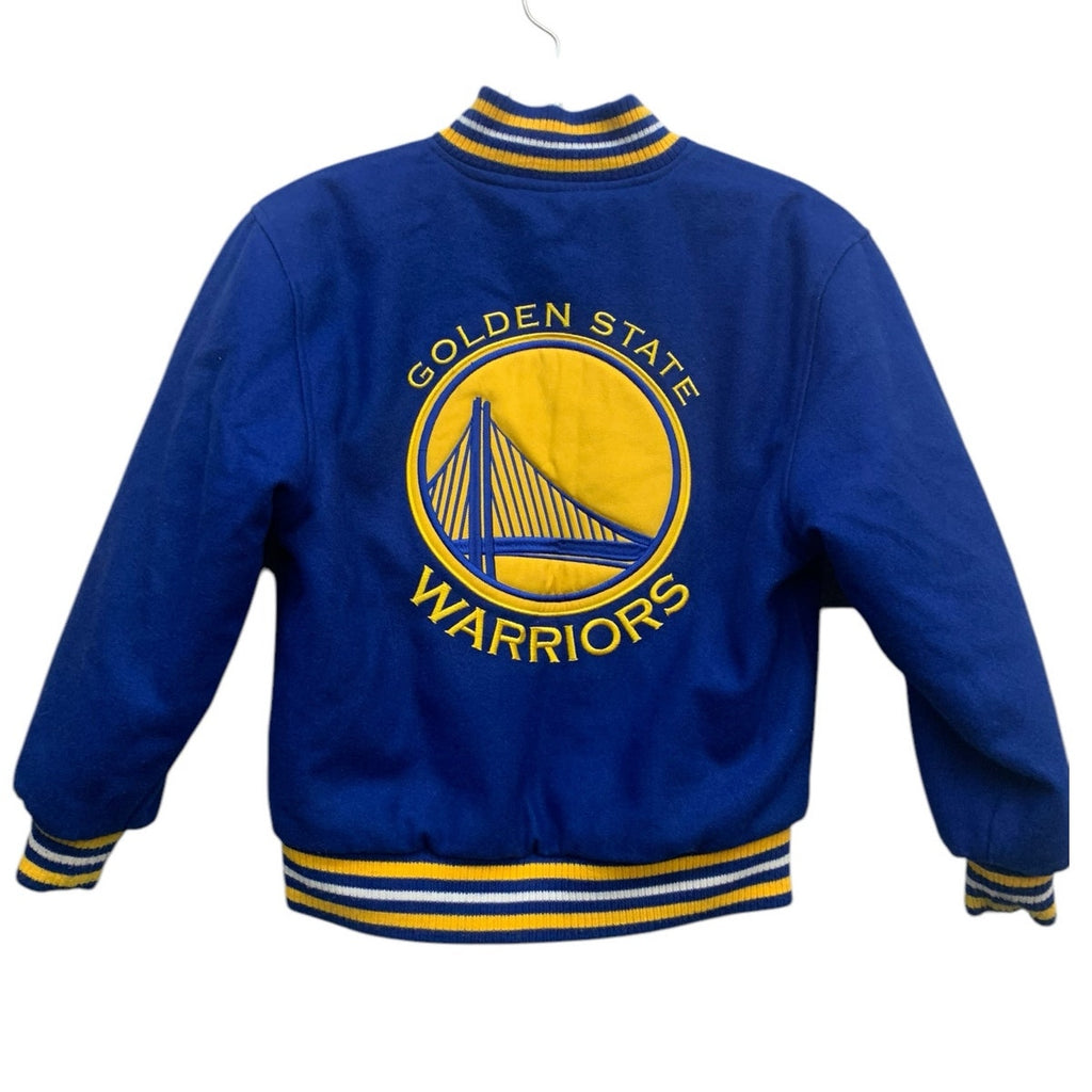 Golden State Warriors JH Design Reversible Wool Logo Jacket sz 5/6