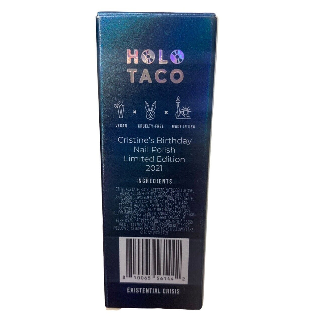 NEW HOLO TACO 'Existential Crisis HOLOGRAPHIC GLITTER BOUTIQUE INDIE NAIL POLISH