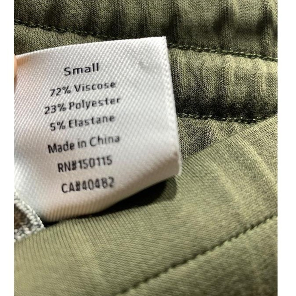Varley DoubleSoft Varley Slim Pant 25" Olive Green High Rise Sweatpants Small