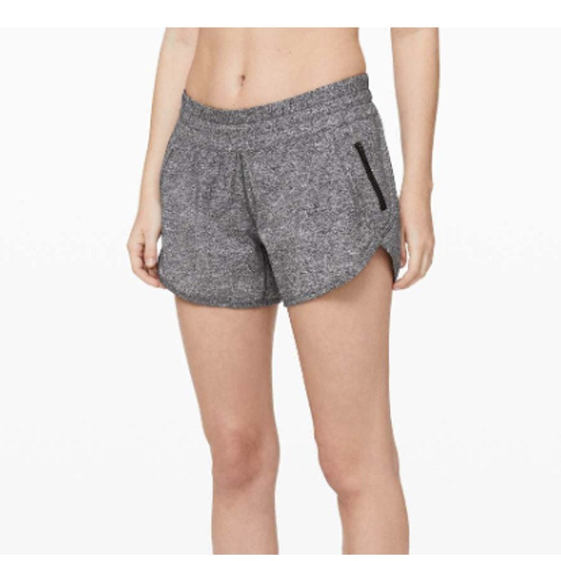 Lululemon Tracker Short V 4" Heather Lux Multi Black SZ 10