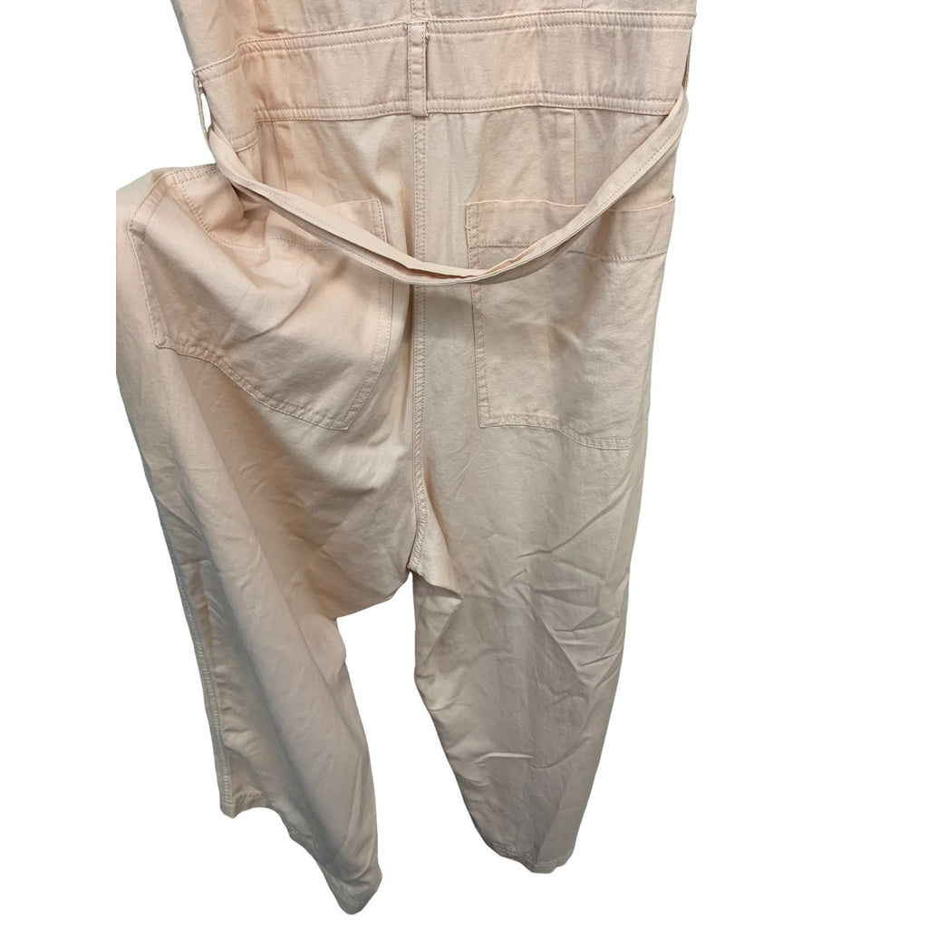 MADEWELL Top-Stitched Coverall Jumpsuit Bashful Blush sz 10