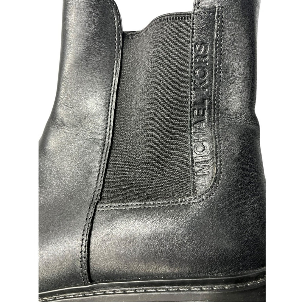 Michael Kors Ridley Lug Sole Chelsea Bootie - black leather Size 7M
