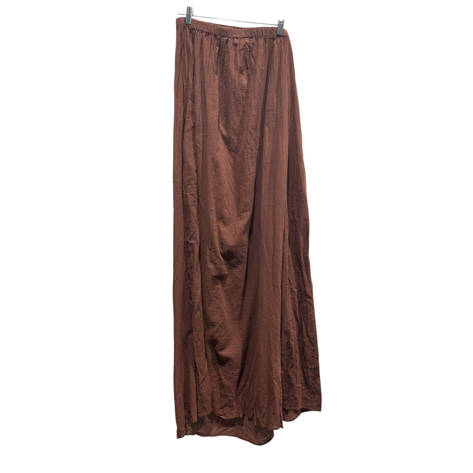 Celandine Womens Brown Textured Elastic Waist Maxi Skirt XS OB2011345 NWT