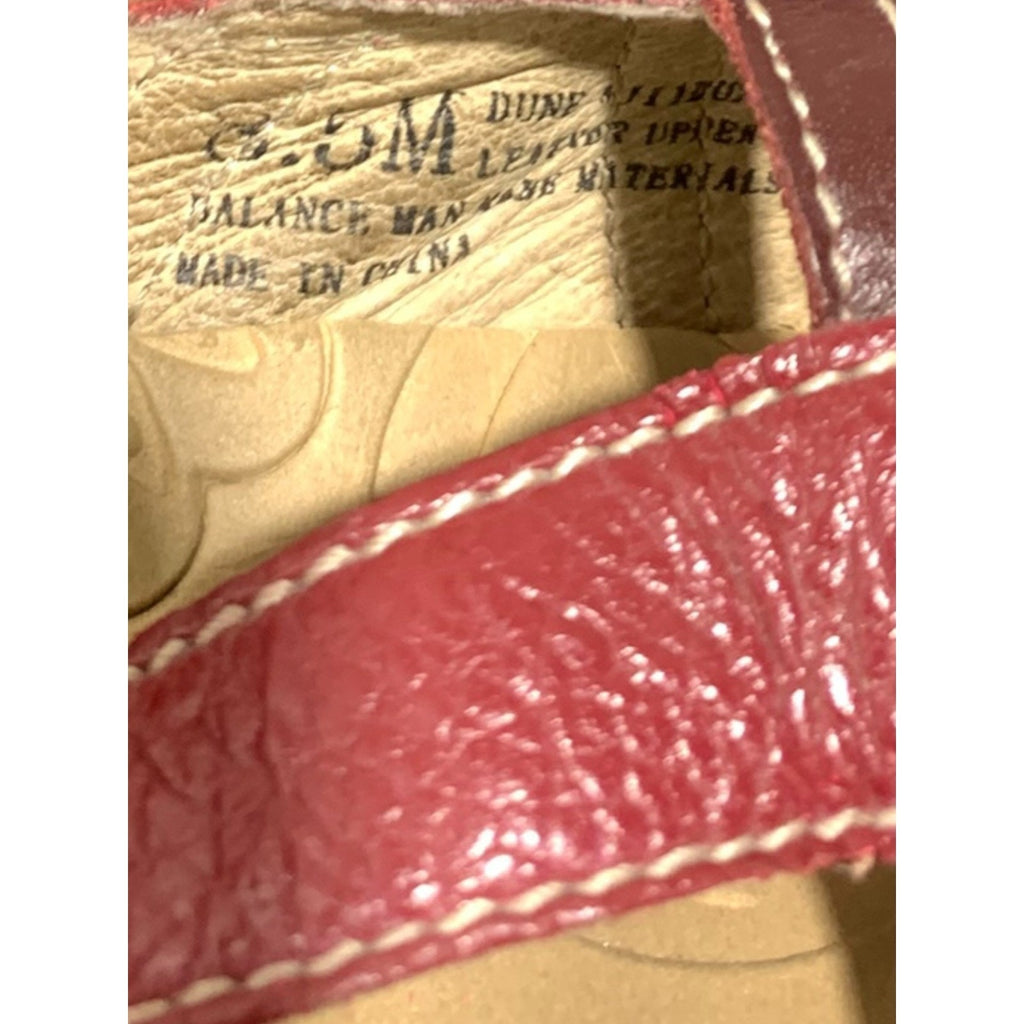 Jambu Dune Red Leather Mary Jane T-Strap Comfort Flats Womens 8.5 M