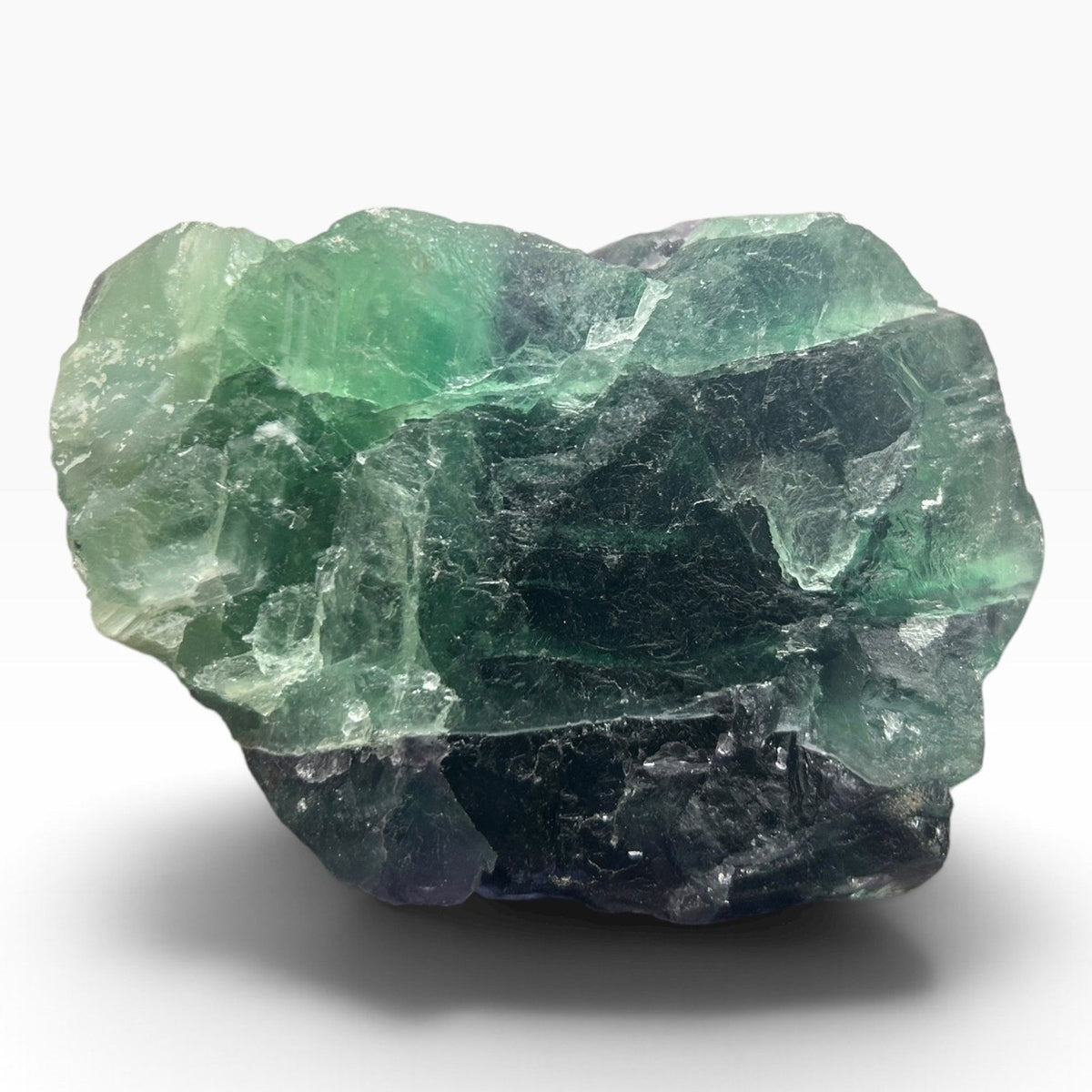 Natural Raw Fluorite Crystal Specimen Green Purple Rough Stone 1.4lb 3x4x2.5in
