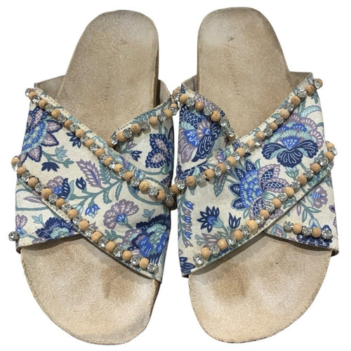 Anthropologie Marnie Embellish Slide Sandal 38 Eur 7.5-8 US