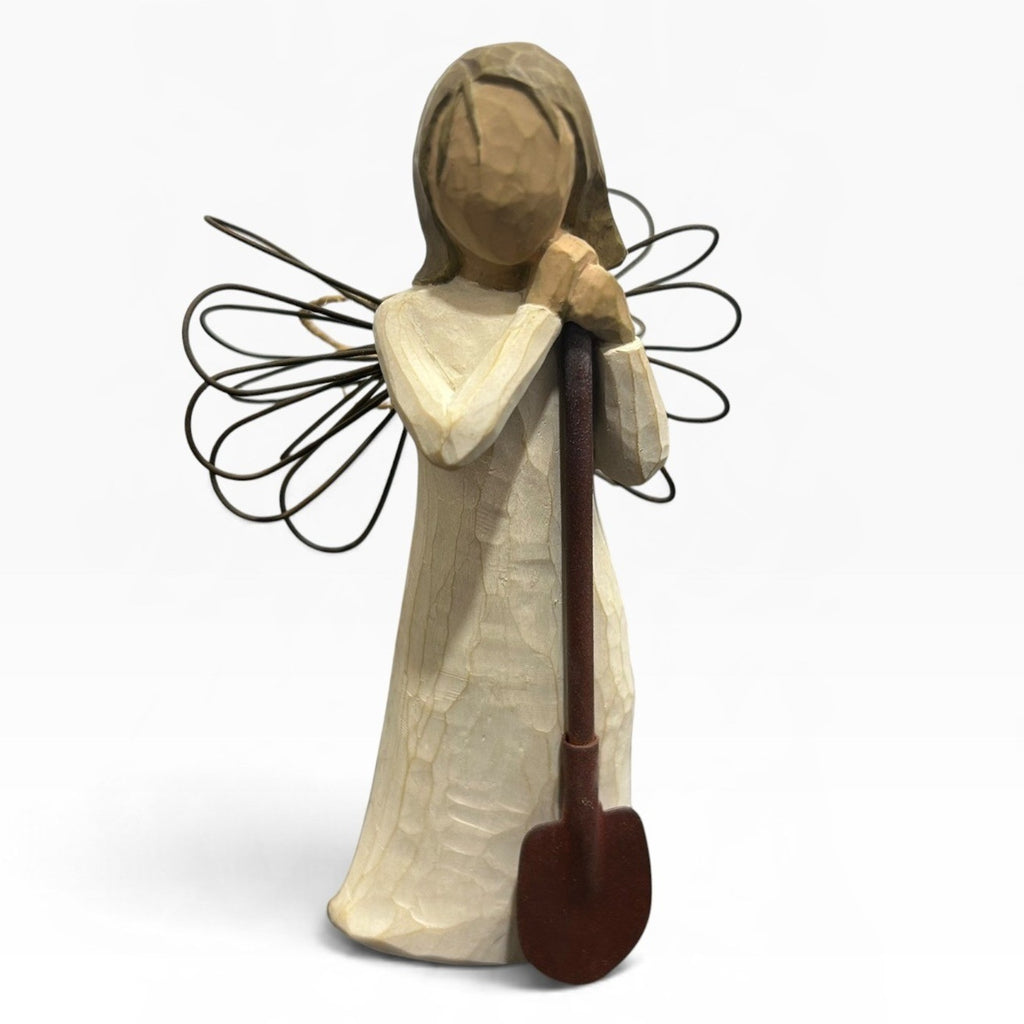 Willow Tree Angel of the Garden Ornament Susan Lordi Demdaco Shovel 2002 Box