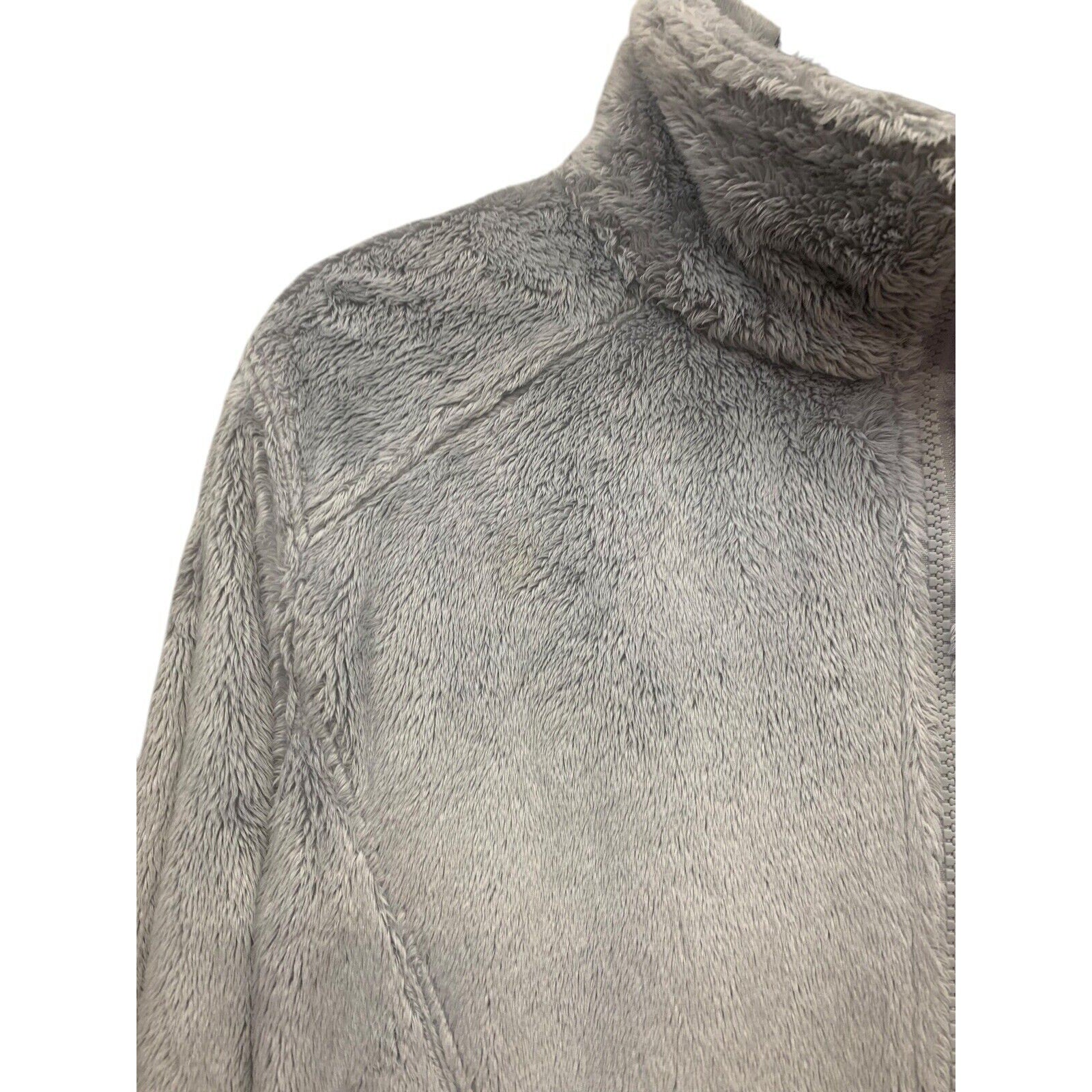 The North Face Jacket Girls Extra Large Gray Full Zip Fleece Pockets Osolita