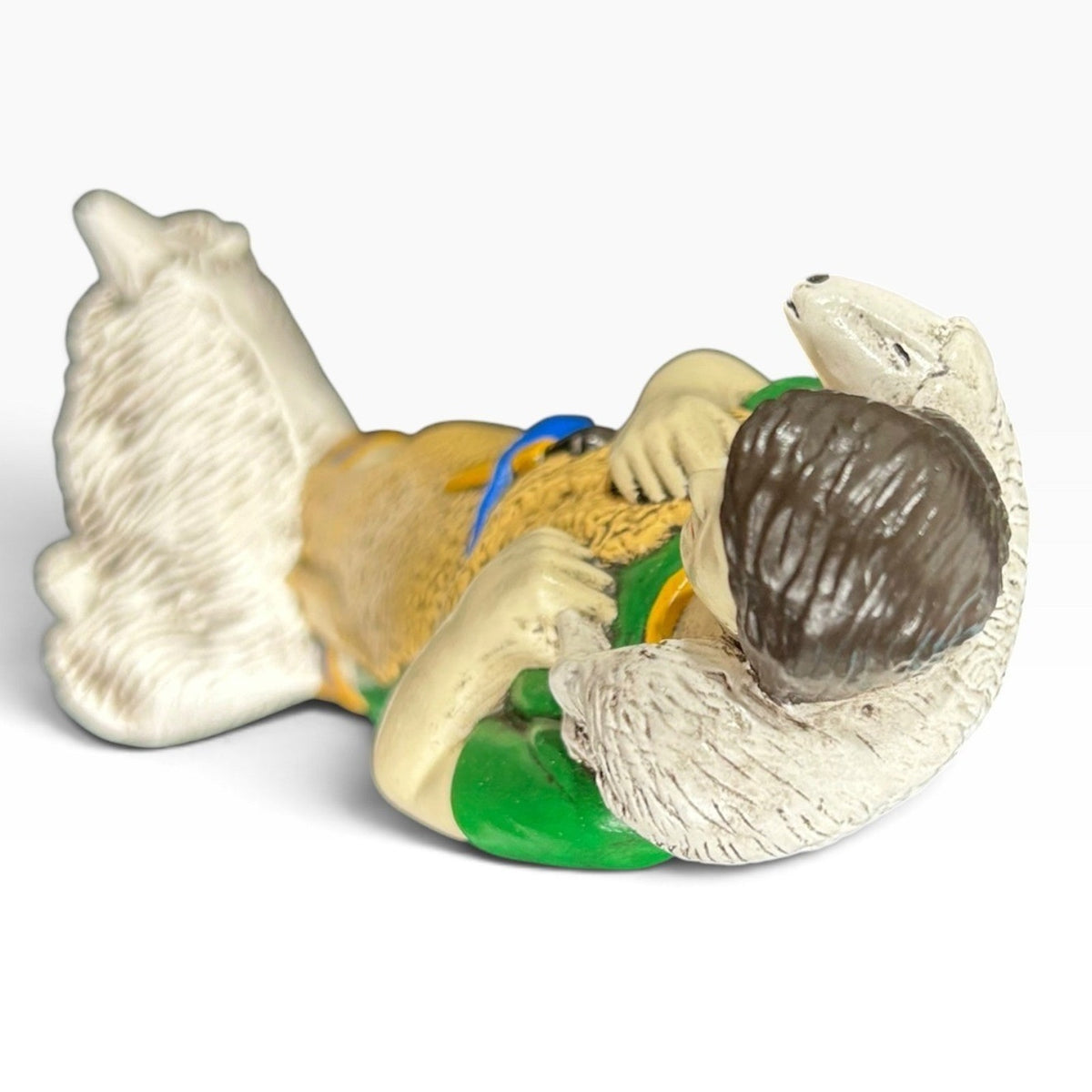 Vintage 1970s Holland Mold Hand Painted Nativity Scene Shepherd Figurine 8 Inch