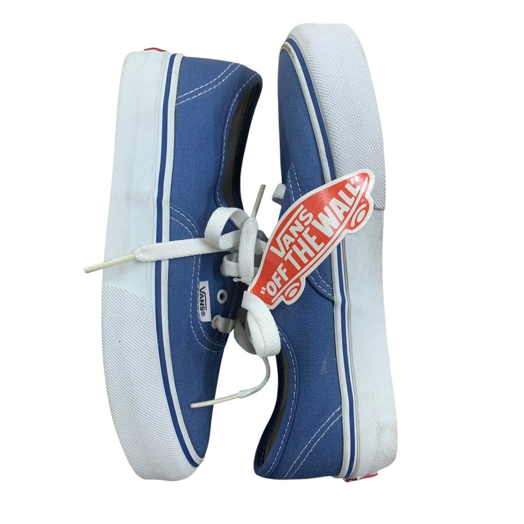 Vans Authentic Kids Classic Blue Canvas Low Top Lace Up Sneakers Shoes KIDS 3.5