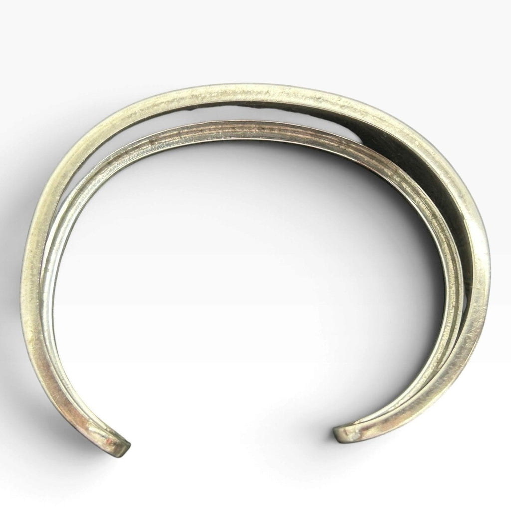 6.75" Vintage BB Becker Sterling Silver 925 Engraved Cuff Bracelet Stamped 925