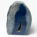 Blue Agate Geode Polished Crystal Druzy Mineral Specimen 2.5 lbs Display Rare