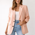 Zara Womens Peach Pink Tailored Longline Blazer Jacket 2851/230/666 Size M