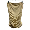 AFRM LOS ANGELES Strapless Ruched Mesh Rhinestone Tube Top L Beige