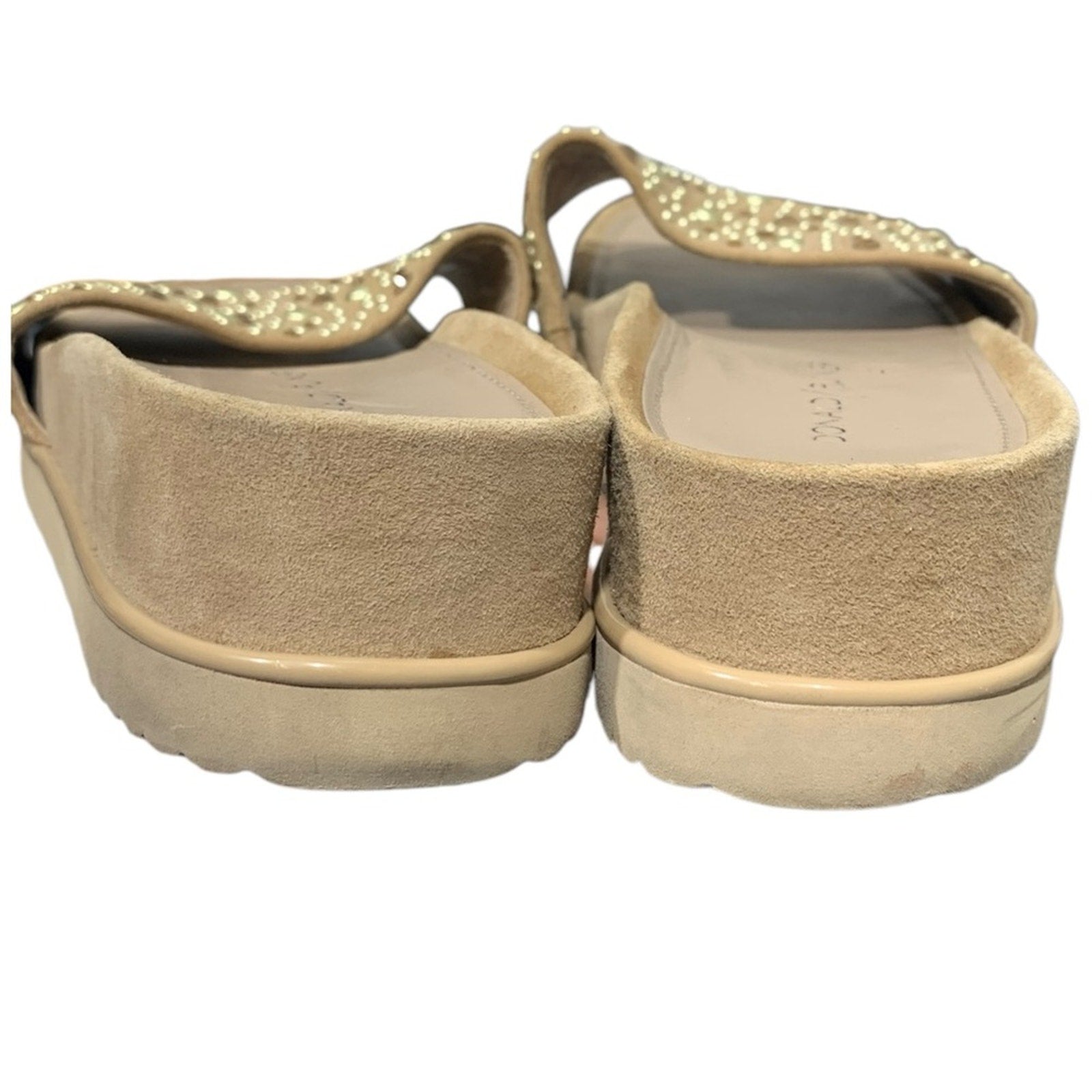 Donald J. Pliner Cava Suede Studded Slide SZ 9