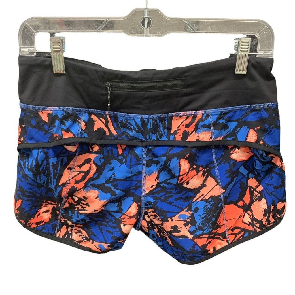 Lululemon Speed Short Paint Storm Harbor Blue Multi / Black SZ 4