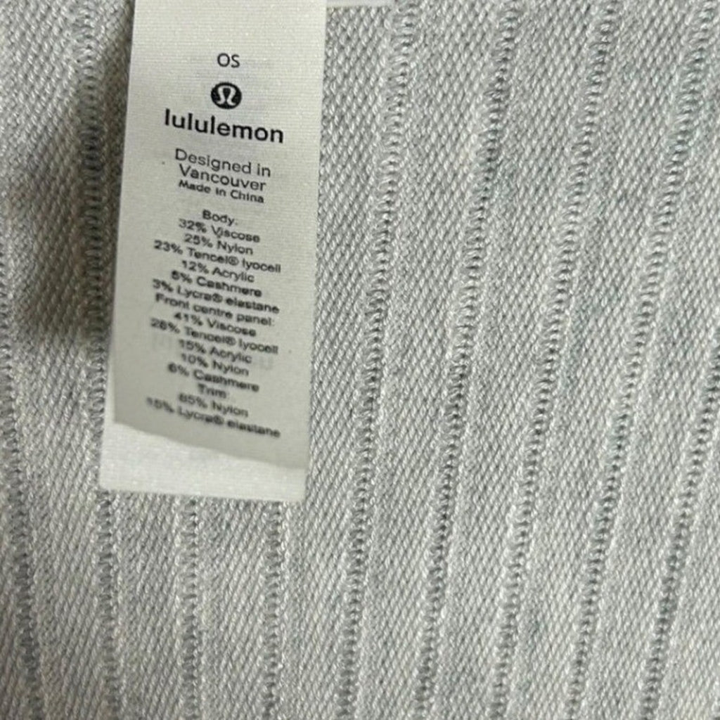 Lululemon Dream Weaver Wrap Heathered Grey Knit Cashmere Blend Cardigan OS