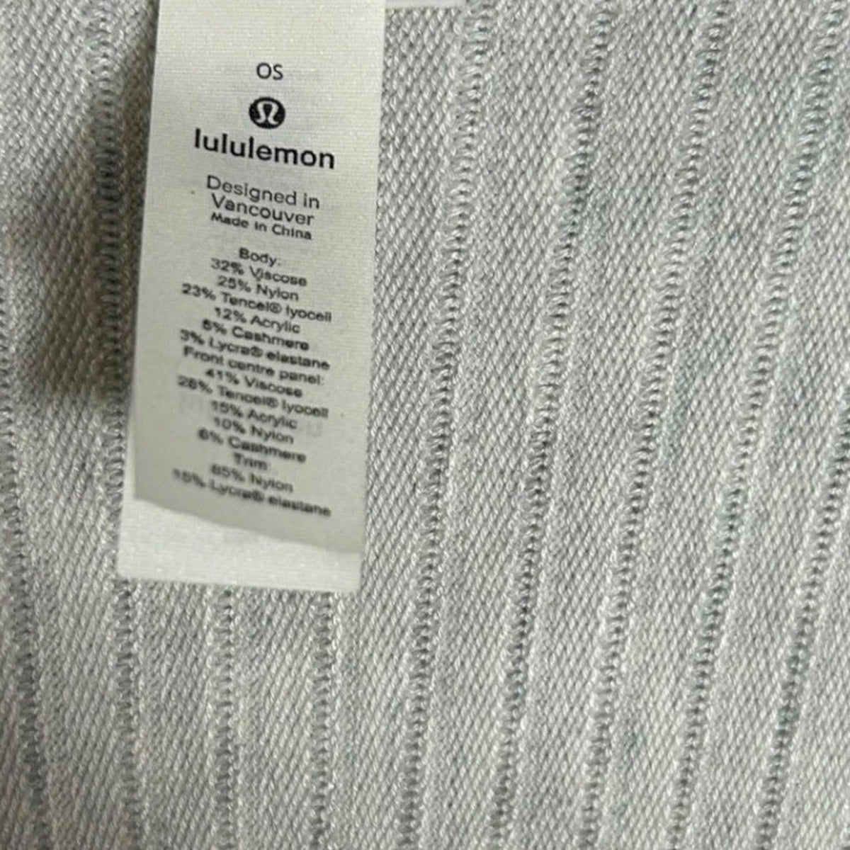 Lululemon Dream Weaver Wrap Heathered Grey Knit Cashmere Blend Cardigan OS