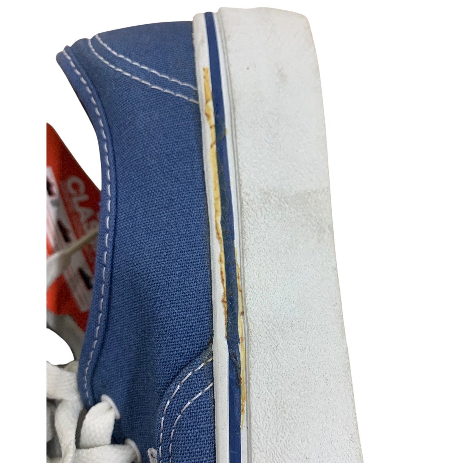 Vans Authentic Kids Classic Blue Canvas Low Top Lace Up Sneakers Shoes KIDS 3.5
