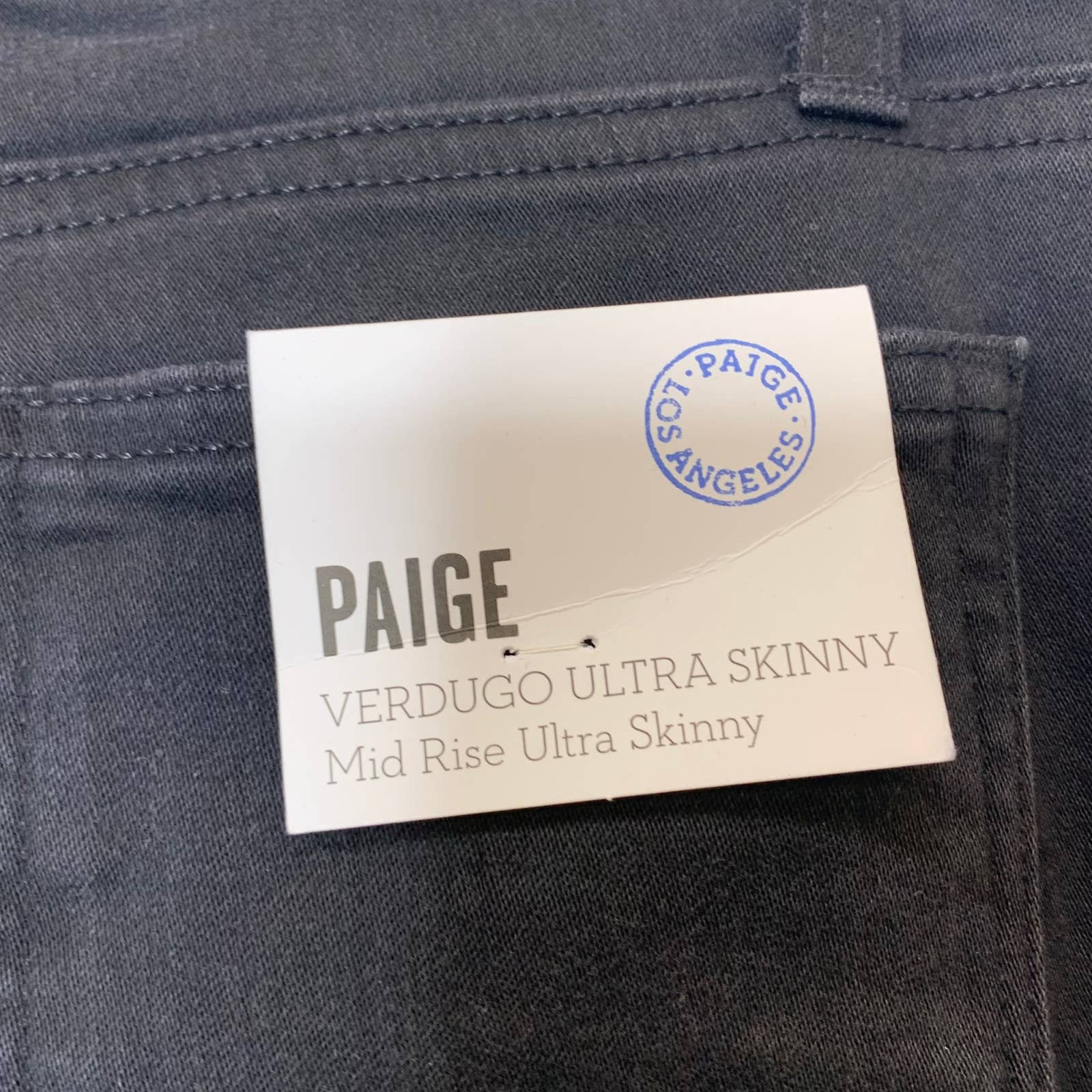 Paige Verdugo Ultra Skinny Embellished Black Jeans NWT SZ 25