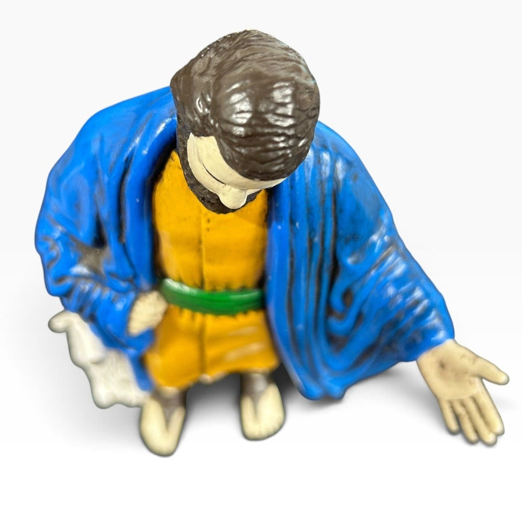 Vintage 1970s Holland Mold Nativity Shepherd with Sheep Ceramic Figurine 8 inch