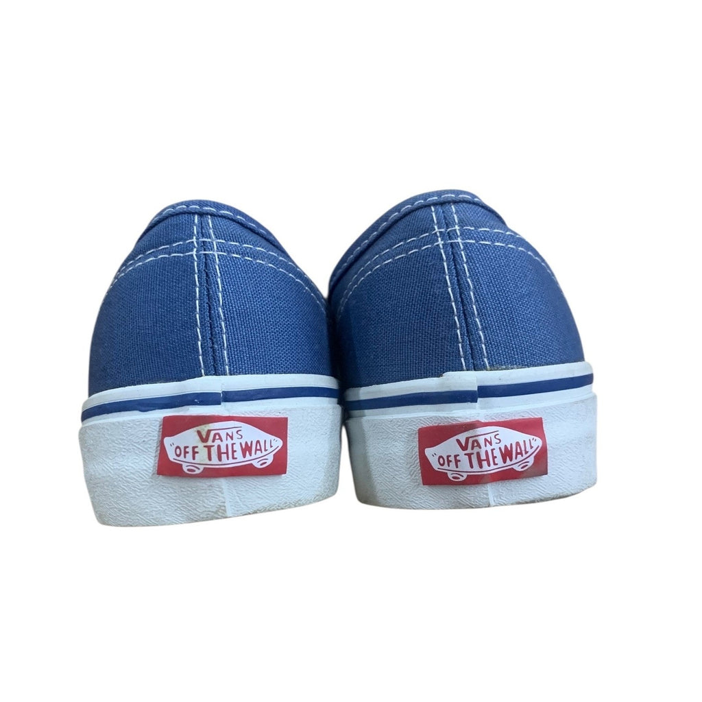Vans Authentic Kids Classic Blue Canvas Low Top Lace Up Sneakers Shoes KIDS 3.5