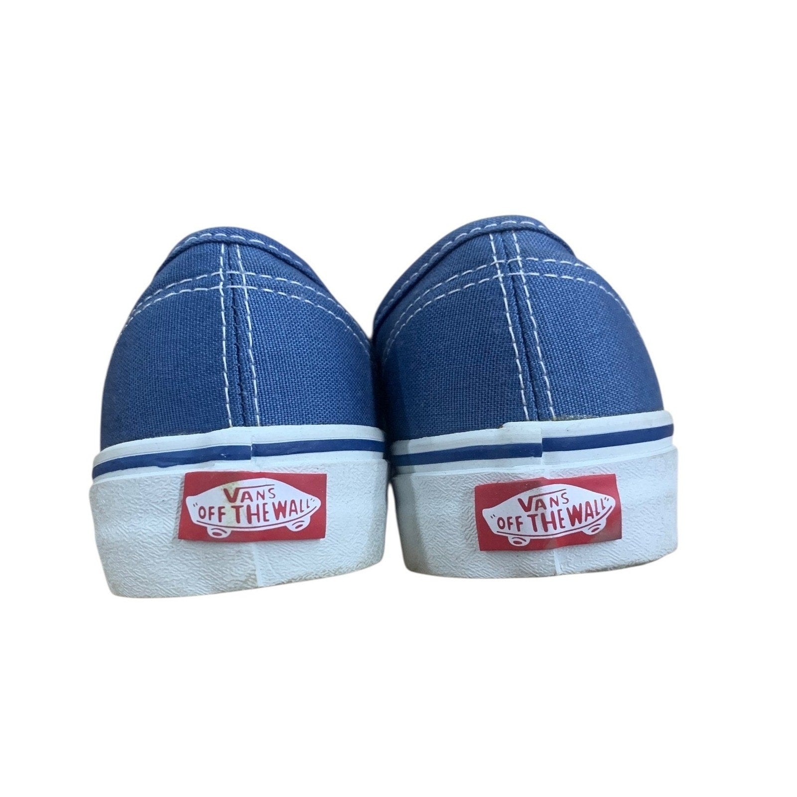 Vans Authentic Kids Classic Blue Canvas Low Top Lace Up Sneakers Shoes KIDS 3.5