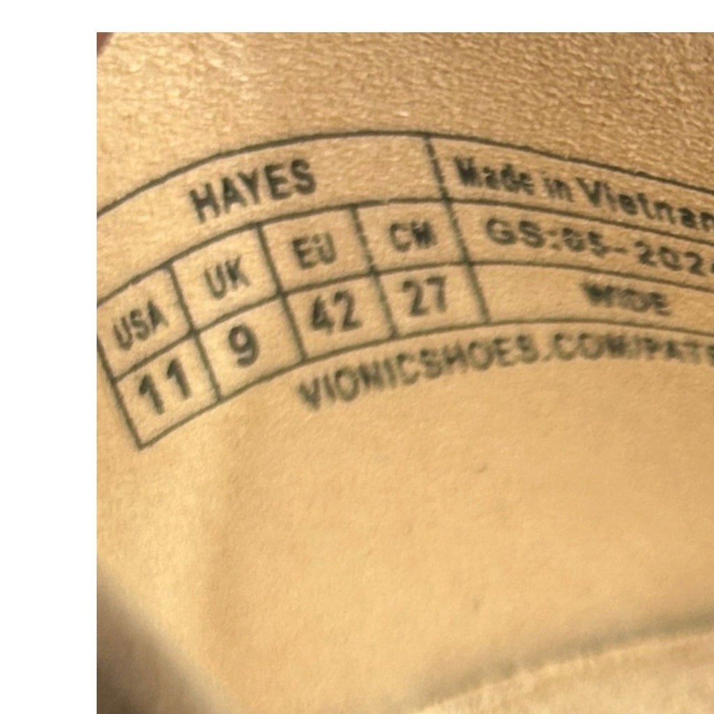 Vionic Hayes Skimmer Loafer Polluted Rose Gold Leather Square Toe Gold V sz 11