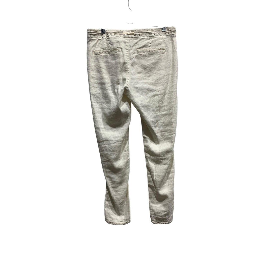 Pilcro and the Letterpress No 29 Cream Drawstring Tapered Pants Womens Size 29
