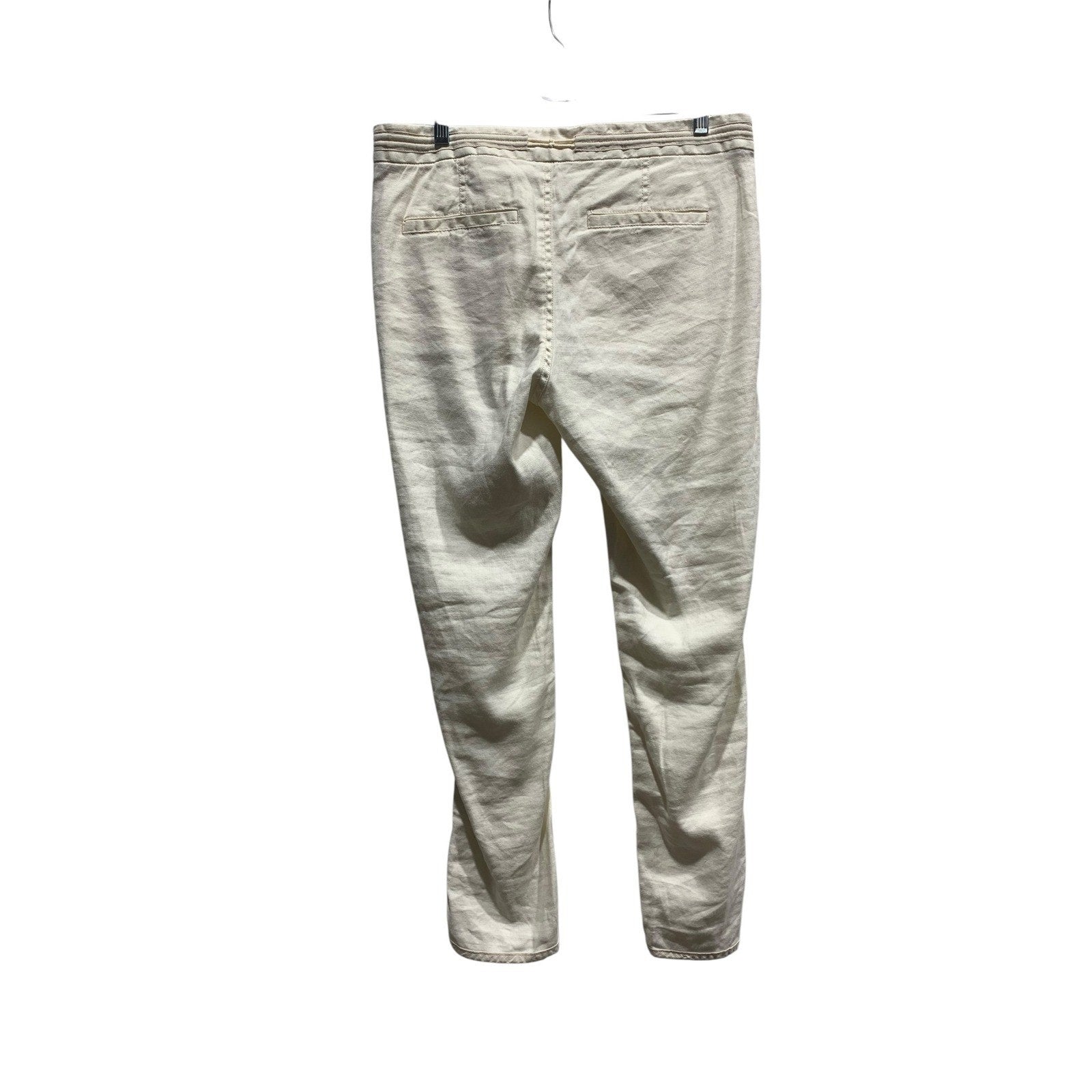 Pilcro and the Letterpress No 29 Cream Drawstring Tapered Pants Womens Size 29