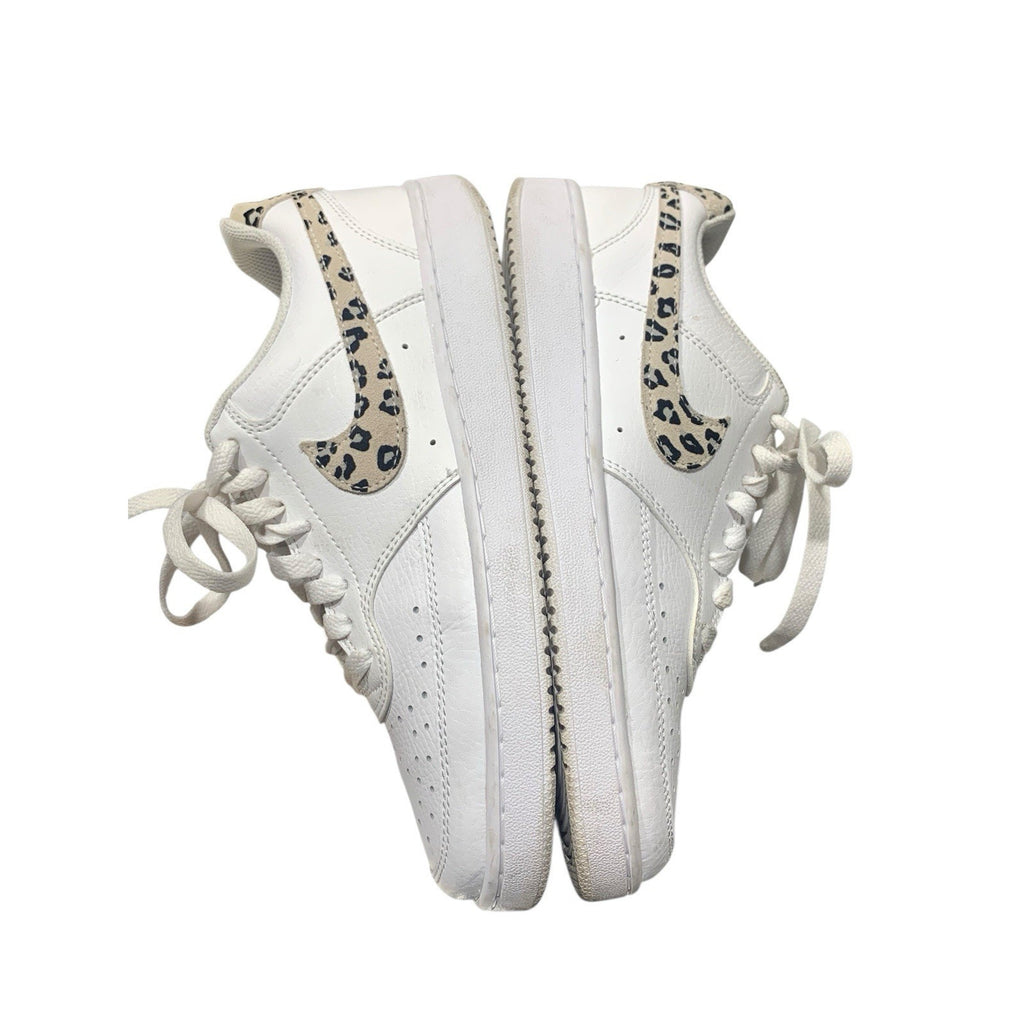 Nike Court Vision Lo Womens Sneakers Size 8 White DD9665-100 Animal Print