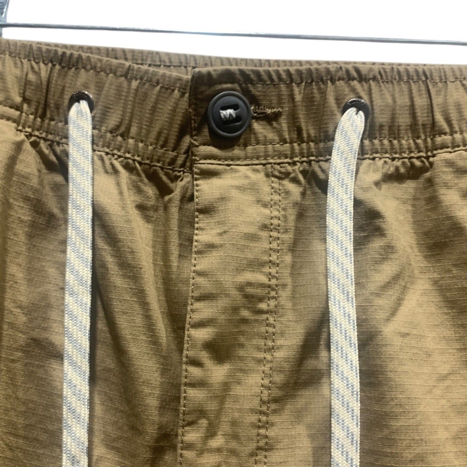 Vuori Mens Ripstop Climber Shorts XL Dark Khaki Tan V370 Organic Cotton Elastic
