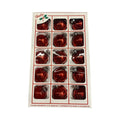 Holly 15 Glass Ornaments Red 1 1/4 Inch Christmas Tree Decorations
