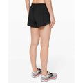 Lululemon Hotty Hot Short II *Long 4" Black Womens Size 6 LW7ARLT Summer Lined