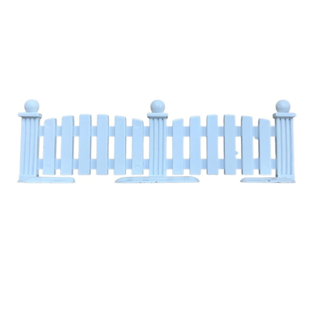 Dept 56 White Picket Fence Section Dollhouse Miniature Garden Accessory set of 8