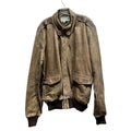 LLBean VINTAGE Real Leather Jacket  Size 46 Long Brown Leather Bomber USA Made