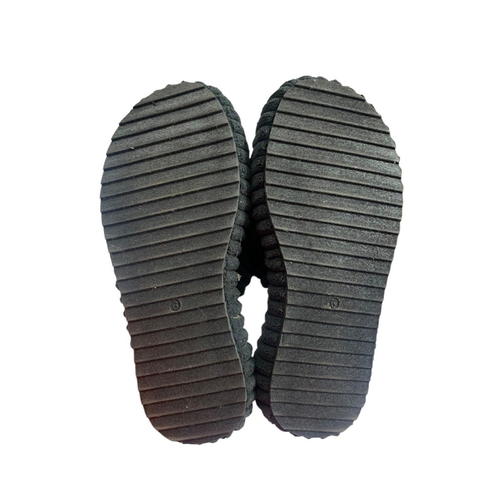 FREE PEOPLE Two Days In Ibiza Terry Slides / Black Corduroy cozy Comfort Size 6