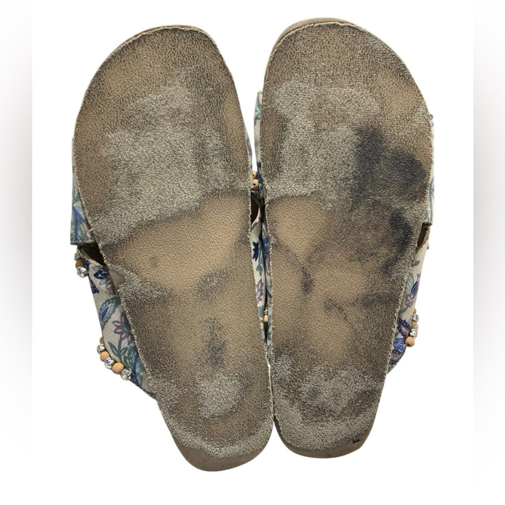 Anthropologie Marnie Embellish Slide Sandal 38 Eur 7.5-8 US