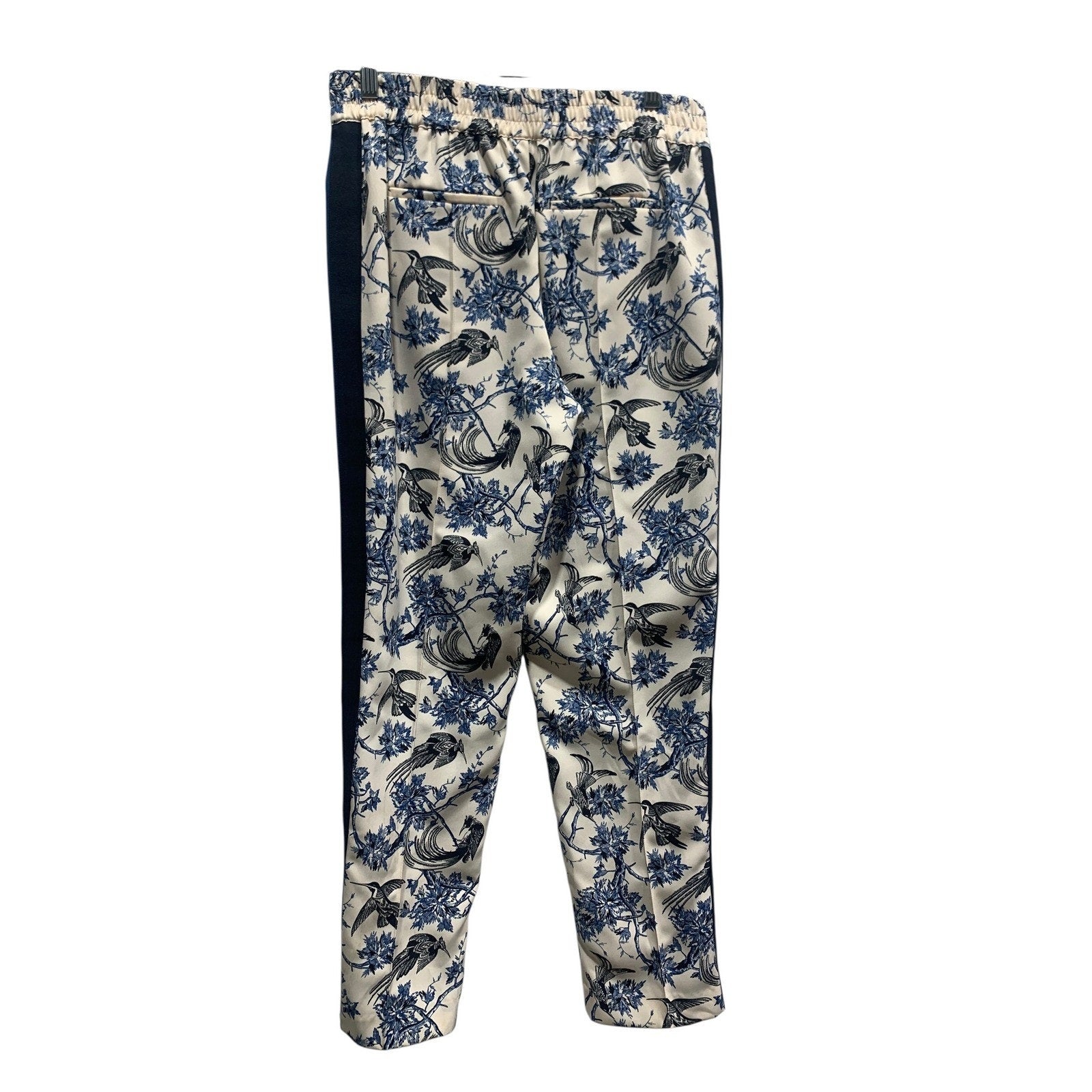 Scotch & Soda Maison Scotch Blue Floral Bird Print Jogger Trousers Size M