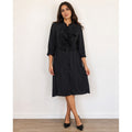 Club Monaco Womens Black 100% Silk Ruffle Front Mock Neck Dress Size 4 00200653
