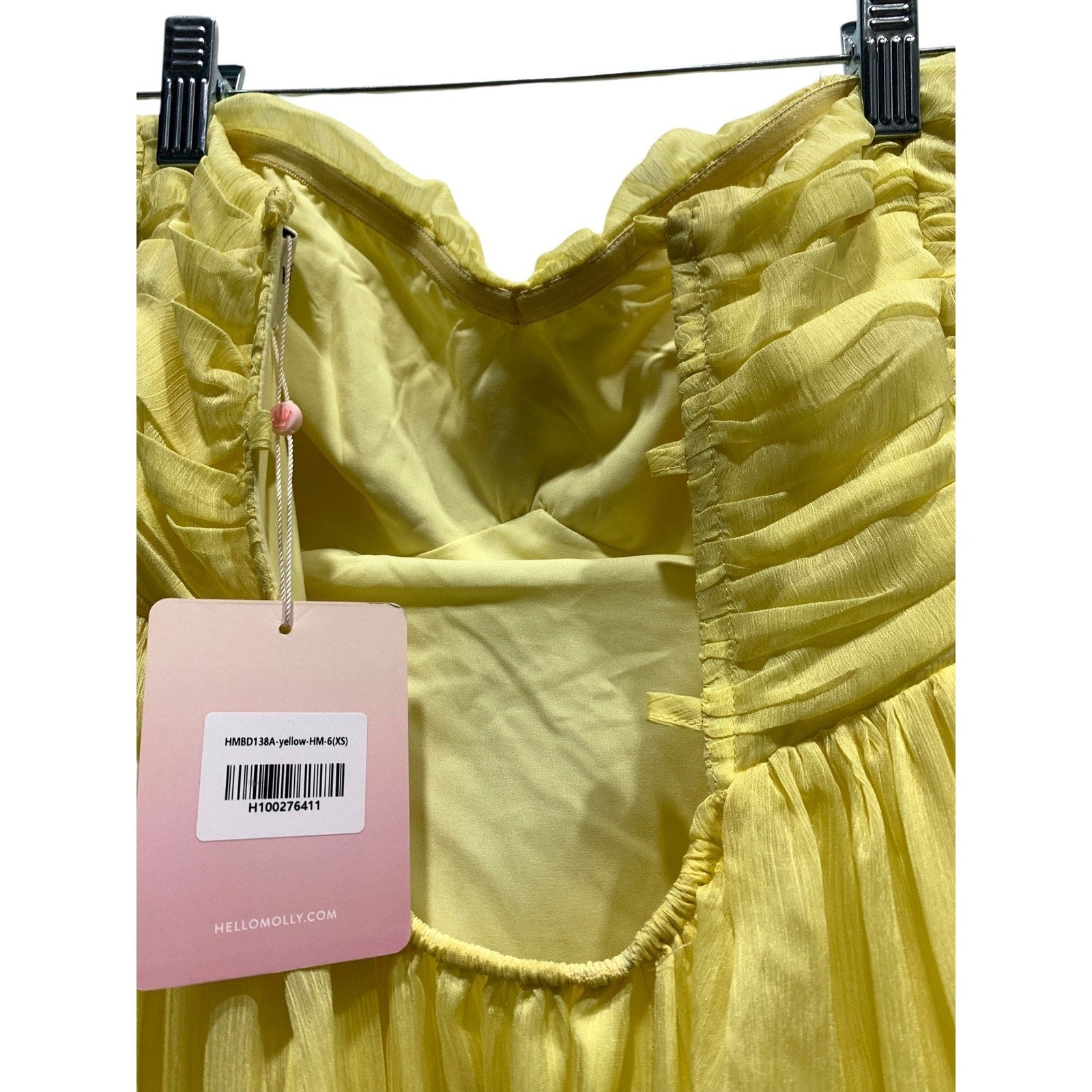 Hello Molly Unforgettable Style Strapless Maxi Dress Yellow US 2 Summer