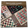 Classic Games 100 Classic Games Game Collection Wooden Board Game Set Age 6+