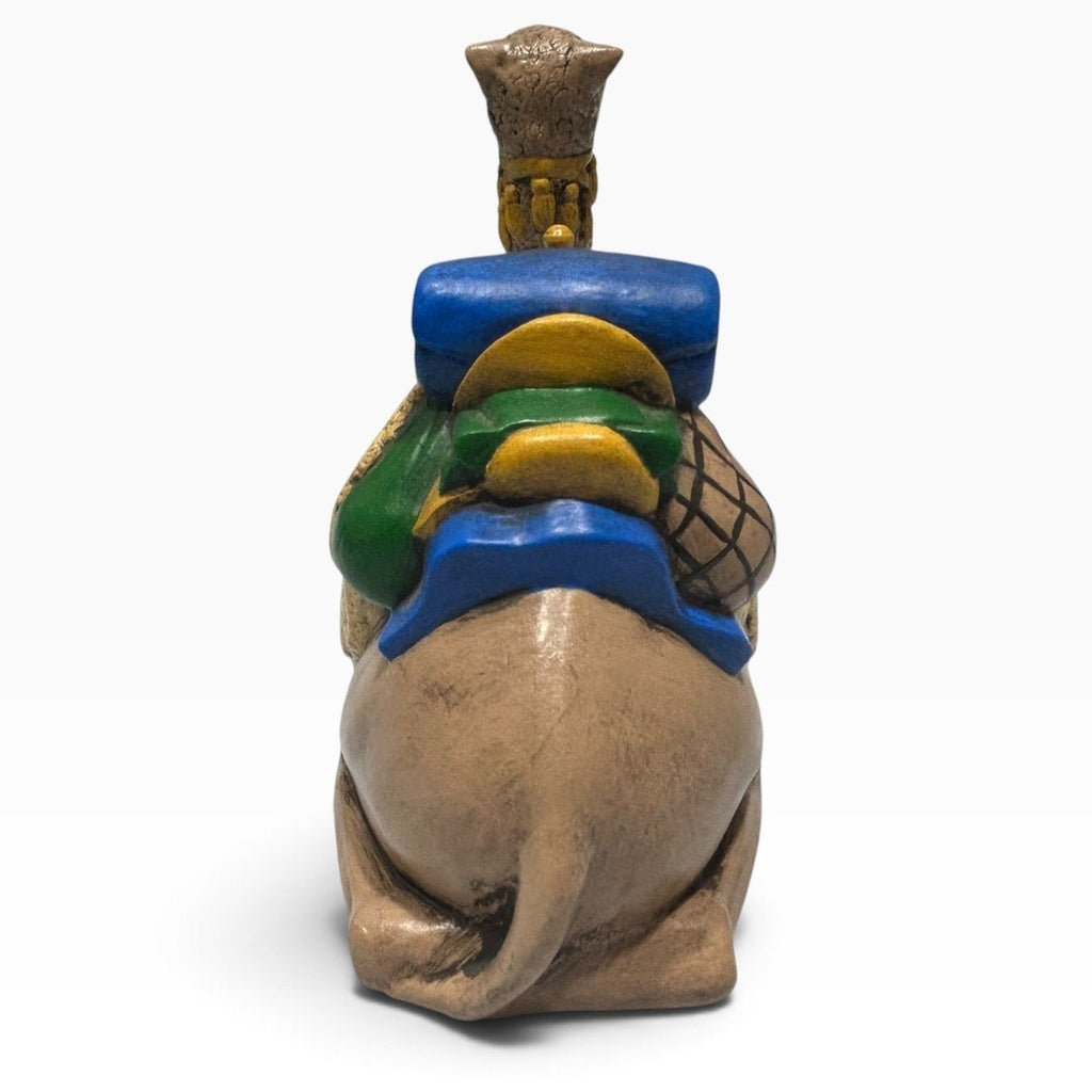 Vintage 1970s Holland Mold Hand Painted Ceramic Seated Nativity Camel 6 Inch