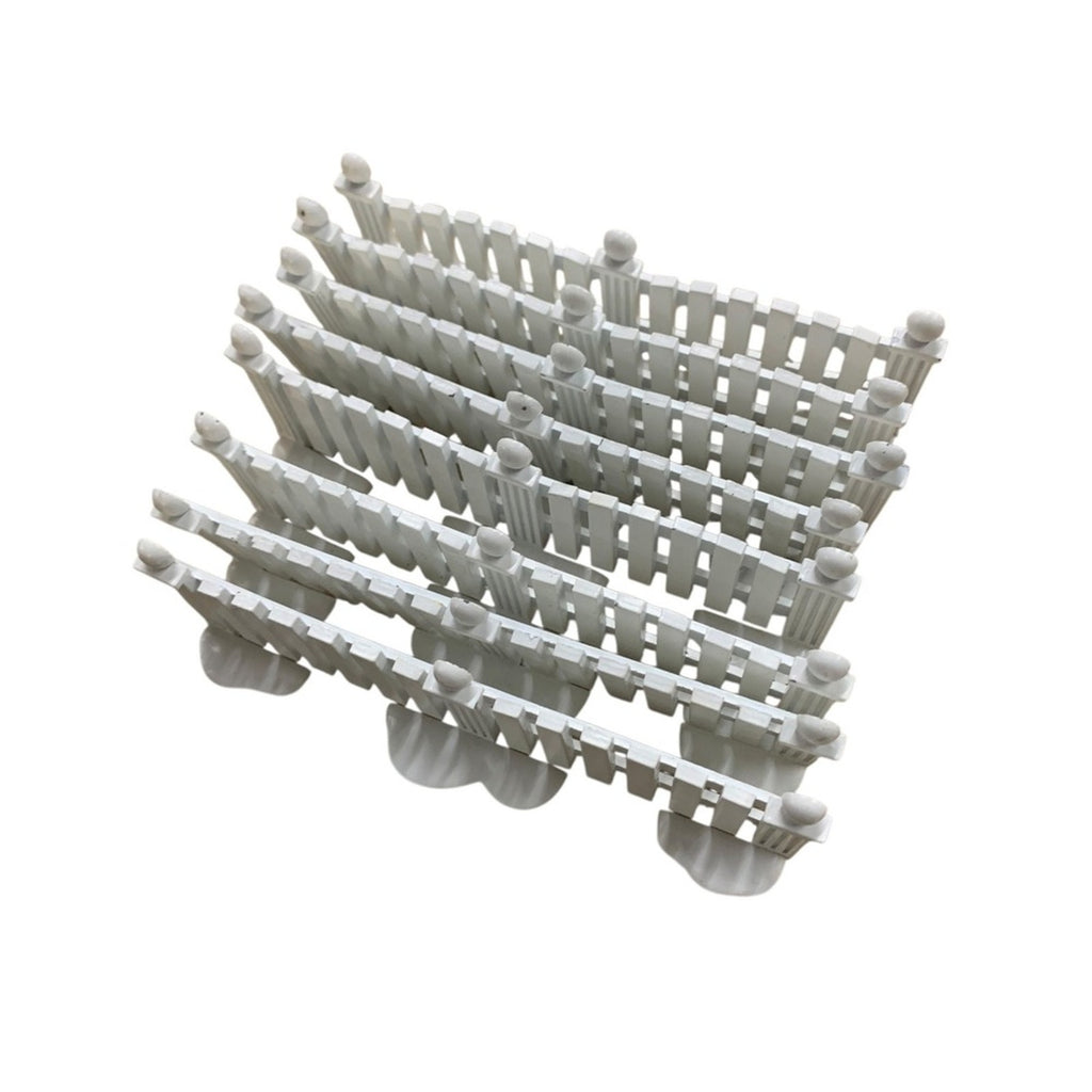 Dept 56 White Picket Fence Section Dollhouse Miniature Garden Accessory set of 8