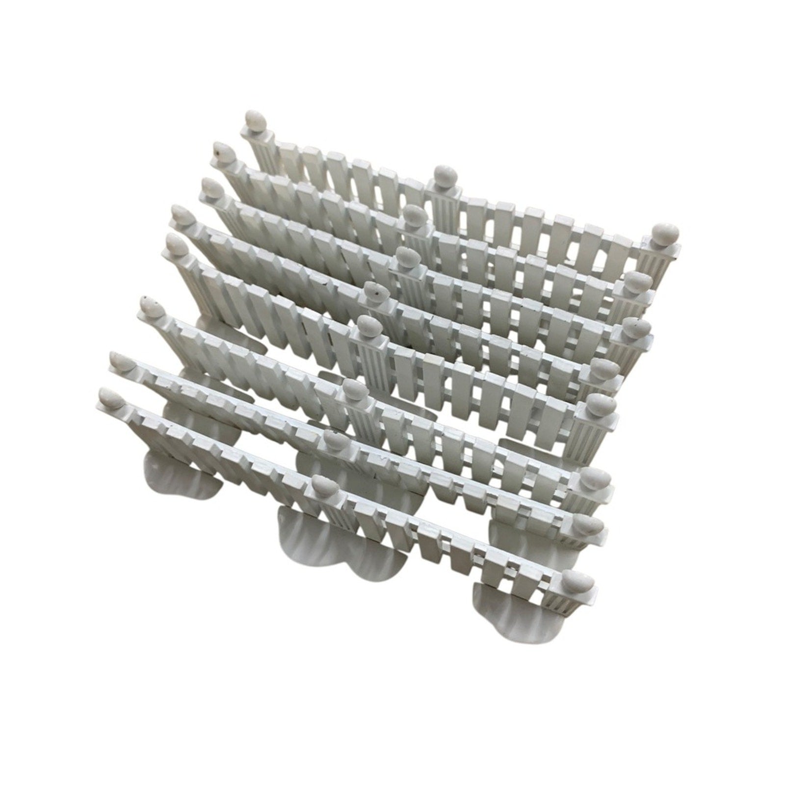 Dept 56 White Picket Fence Section Dollhouse Miniature Garden Accessory set of 8