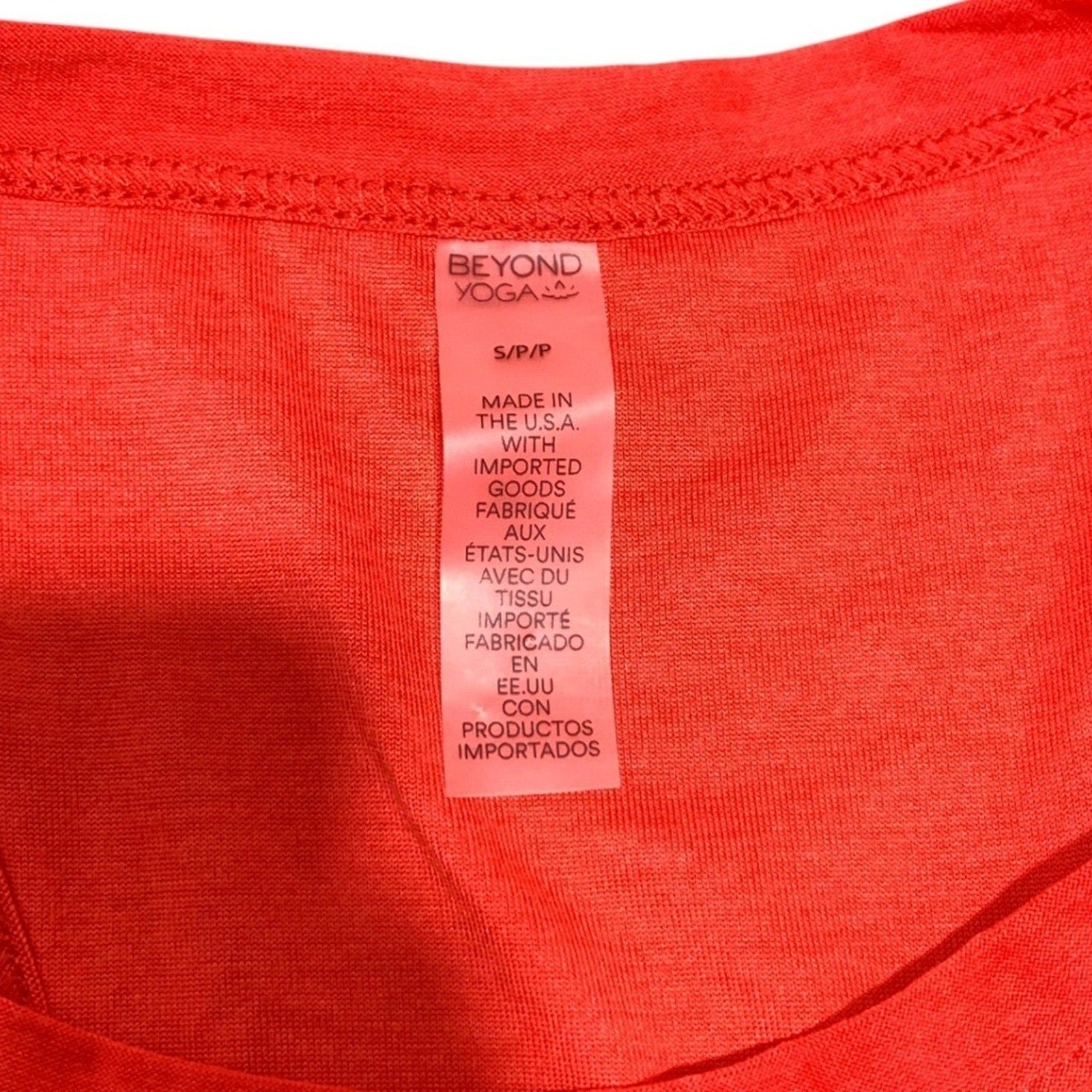 Beyond Yoga Featherweight Rebalance Tank Womens Red Orange Small S/P/P 2446