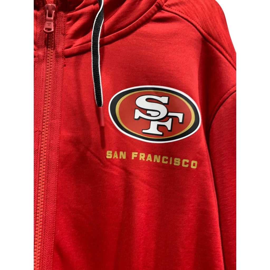 San Francisco 49ers Fanatics Red Full Zip Hoodie Mens 2XL NFL Jacket