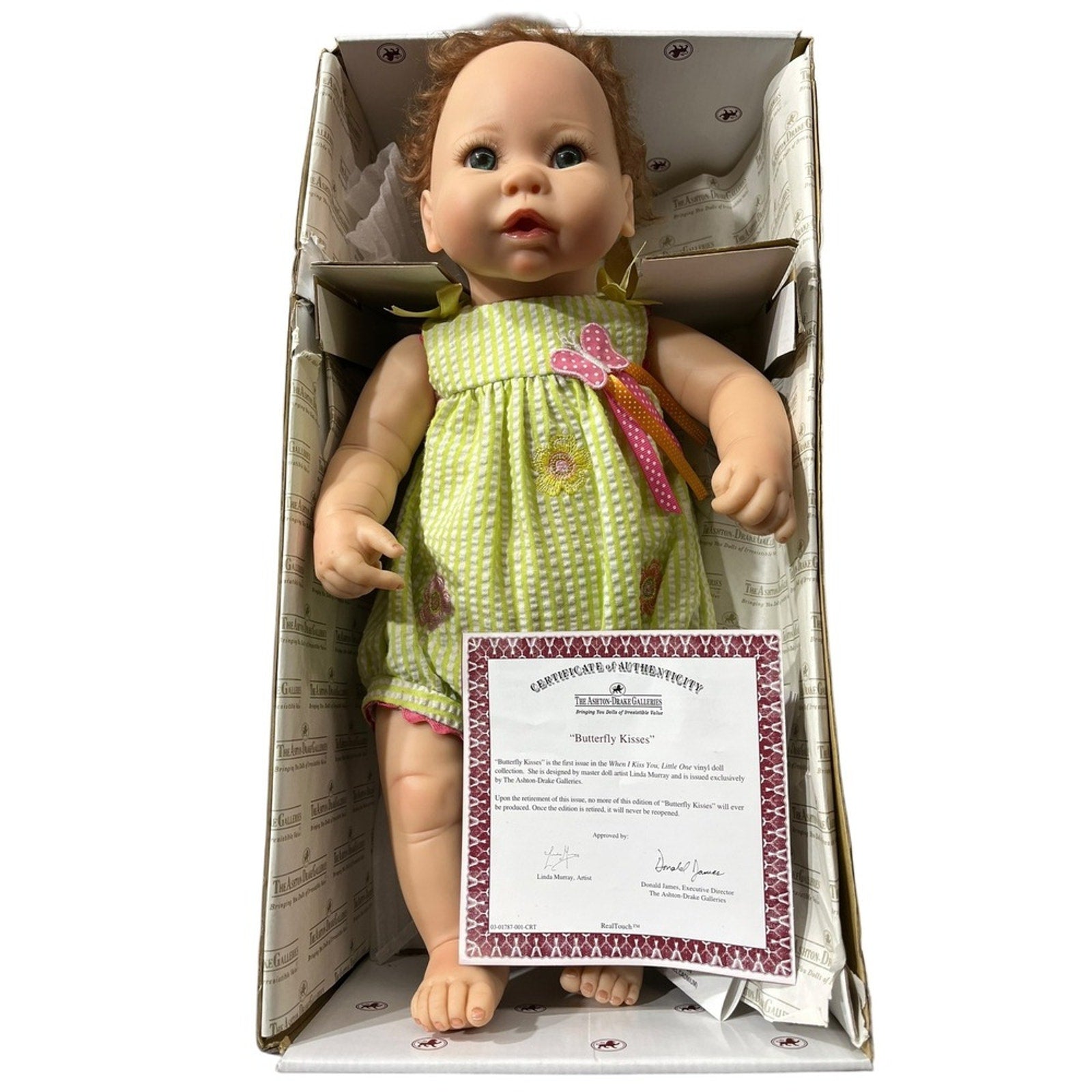 Ashton Drake Galleries Butterfly Kisses Linda Murray Vinyl Doll