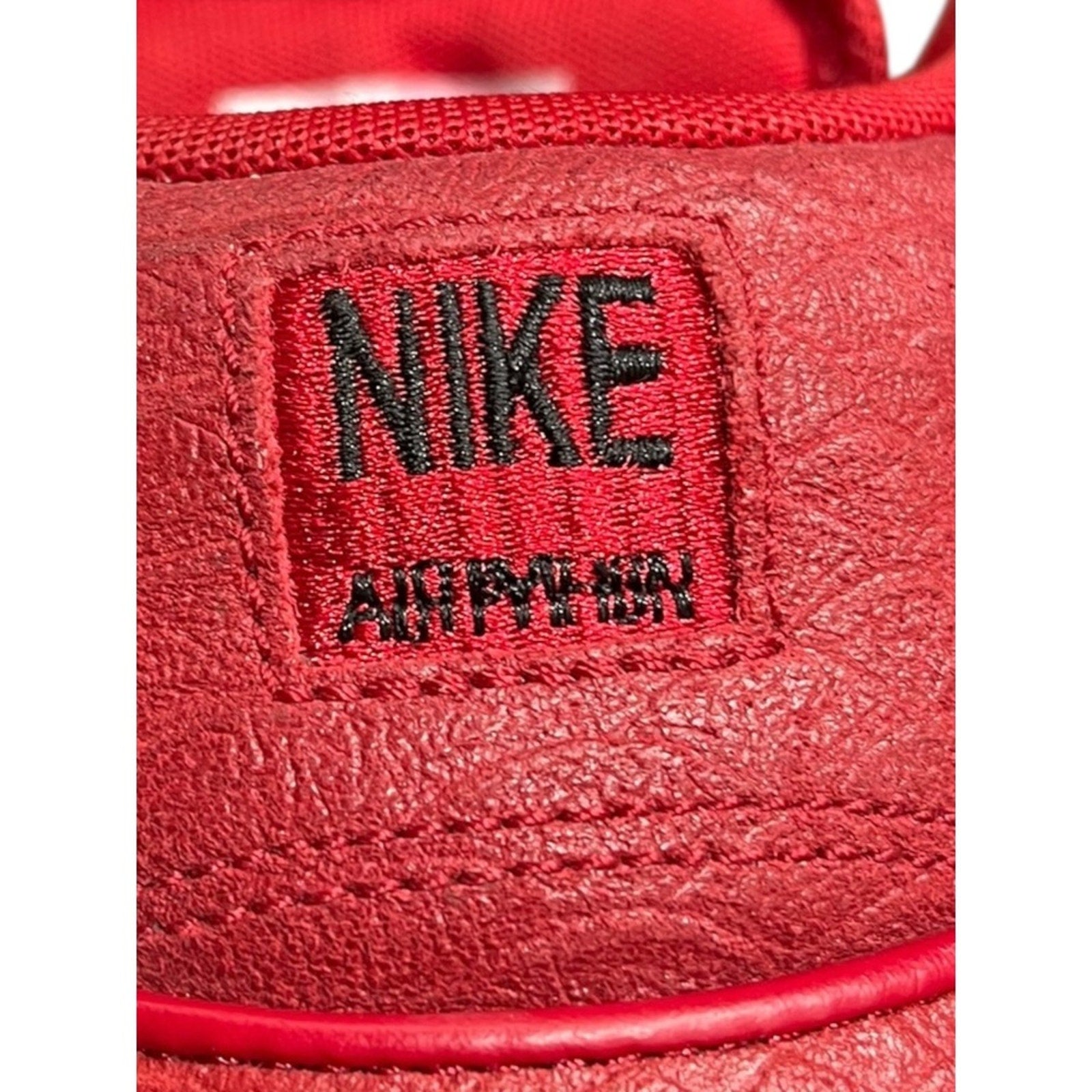 Nike Air Python Red Snakeskin Leather High Top Sneakers Men US 8 EUR 41