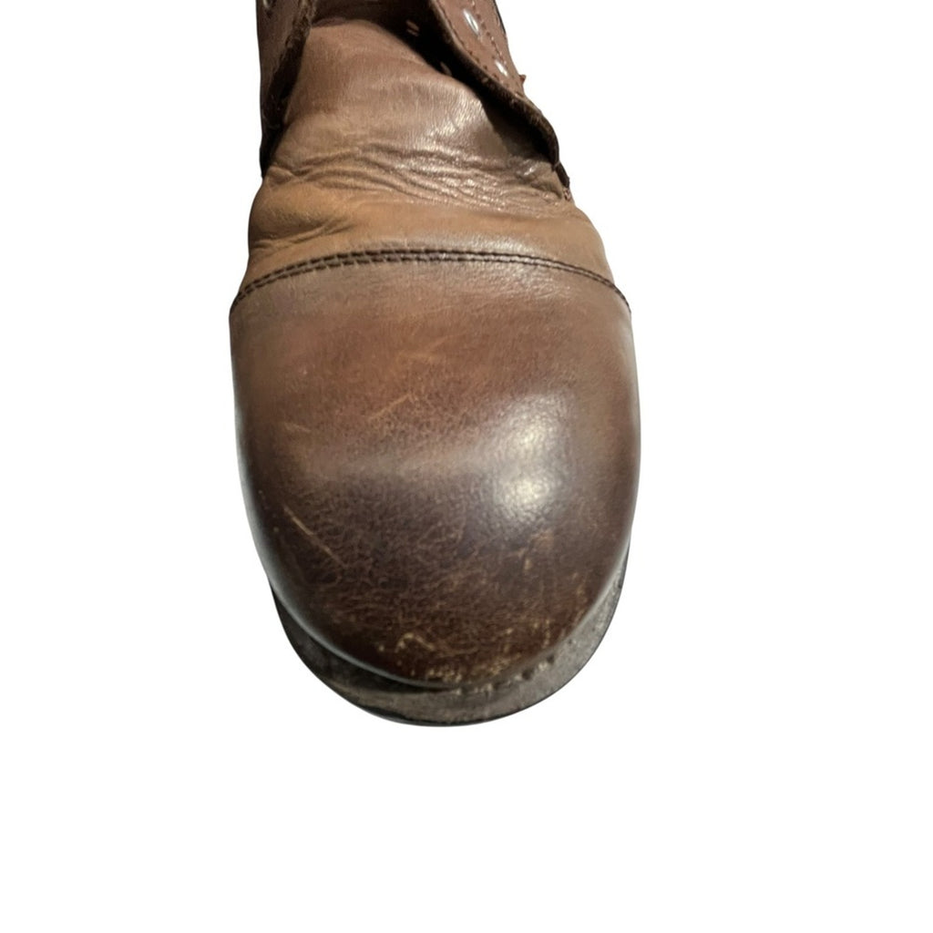 Ted Baker Comptan Brown Leather Cap Toe Lace Up Ankle Boots Mens UK 9 US 10